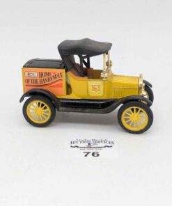 ERTL 1918 Model T Runabout coin Bank: Home Hardware adv.