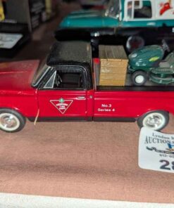 1967 Die cast Canadian Tire pickup truck with riding lawn mower