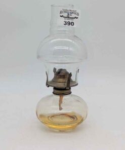 Oil lamp with a double font glass chimney
