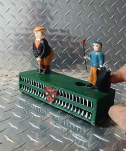 Cast iron golfing bank