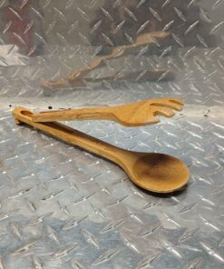 Pampered chef wooden solid tongs