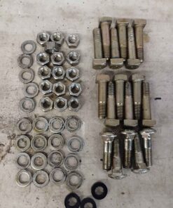 Assorted 5/8" bolts nuts and washers