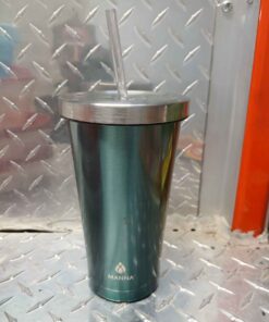 Manna stainless travel mug with straw...used