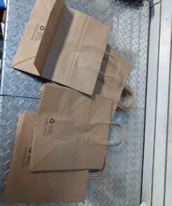 Approximately 50 paper bags