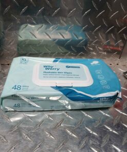 Pack of 48 XL flushable wet wipes
