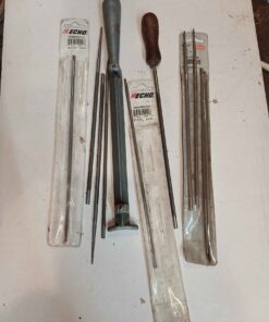 Assorted chainsaw files handles etc