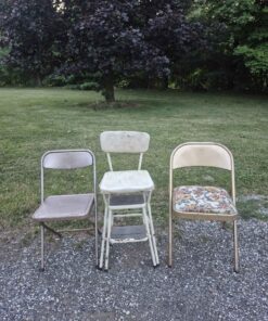 3 assorted chairs and stools