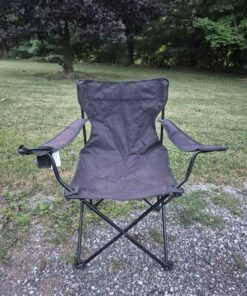 Black folding camping chair