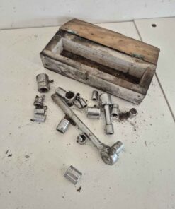 Socket set in wood box