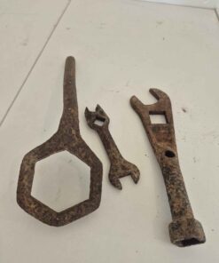 3 antique carriage wrenches