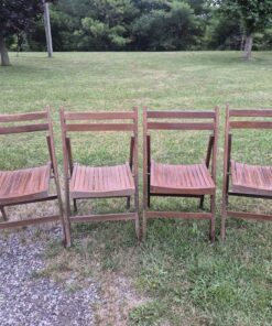 4 folding Wooden chairs