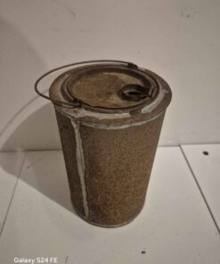 Antique small metal bucket with pour spout....great opportunity to practice your artistic skills
