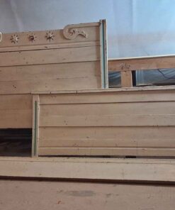 Antique bed frame with rails