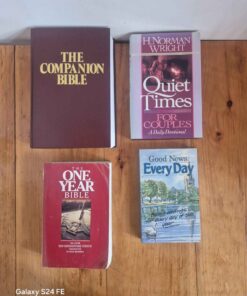 The companion Bible, one year Bible and 2 more