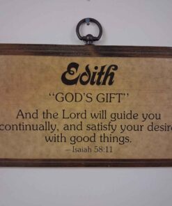 Edith wall plaque
