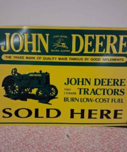 John Deere metal sign