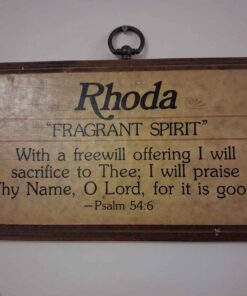 Rhoda wall plaque