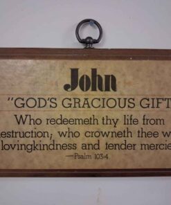 John wall plaque