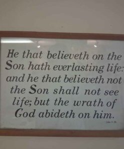 He that believeth on son wall plaque