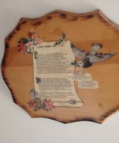 Life goes on memorial plaque