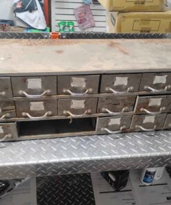 18 drawer parts cabinet with contents