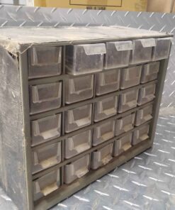 25 drawer duct tape parts cabinet with contents