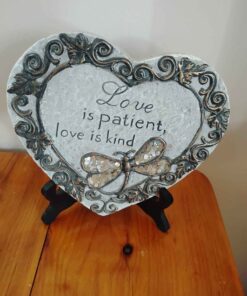 Love is patient love is kind heart with stand