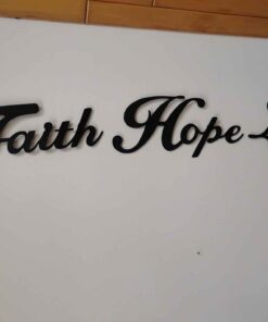 Metal Faith Hope Love signs