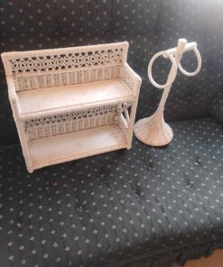 Wicker bathroom set