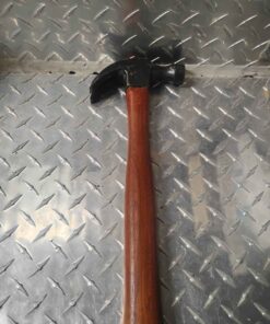 Claw hammer with wood handle