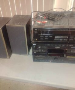 Stereo system with 3 speakers speaker wire etc