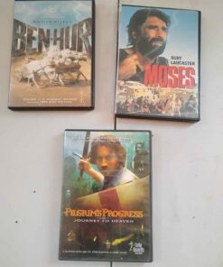 Ben Hur Moses and pilgrims progress DVDs