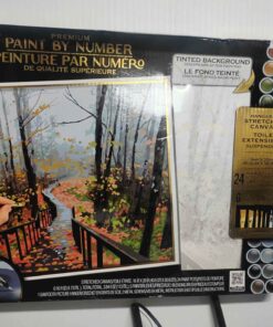 Woodland trail paint by number 16 x 20 canvas