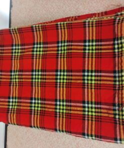 Red plaid throw