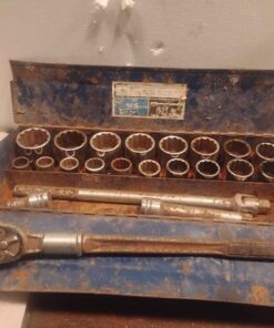 Jet tools 3/4" drive socket set with metal case 7/8" - 2"