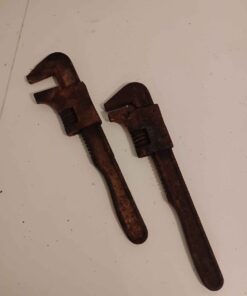 Qty 2 antique pipe wrenches