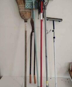 Assorted mops broom etc
