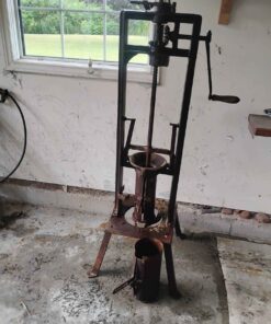 Antique cement tile press...comes with 4 different size dies made in Walkerville On in 1910
