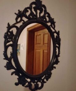 Rec black wall mirror