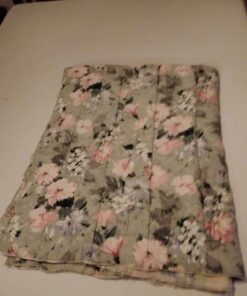Pink and white floral comforter