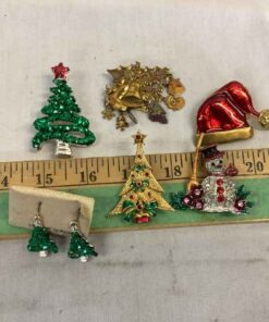 Christmas Brooches and Earrings