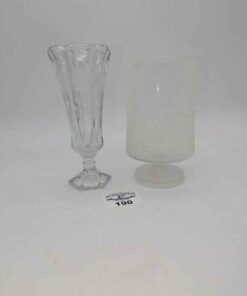 Frosted Cdn Coin pattern vase and speckled vase