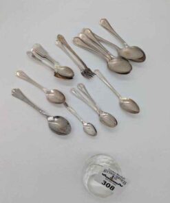 Assorted silver plated flatware