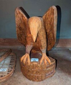 Harley Davidson Motorcycle carved Eagle statue