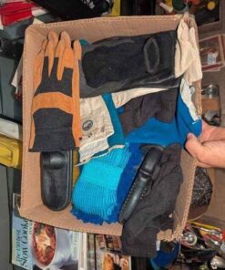 Assorted gloves, wash mitt, etc