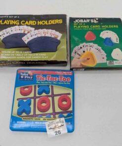 Playing card holders and Tic Tac Toe game