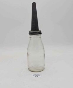 Vintage Glass motor oil bottle with spout