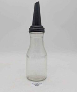 Vintage 1 Quart glass motor oil bottle serial M-24 Model BW-1228
