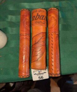 Leather cigar tubes