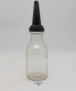 Glass oil bottle with spout